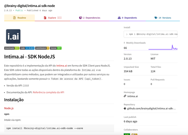 INTIMA.AI - SDK de Integração INTIMA.AI - SDK de Integração